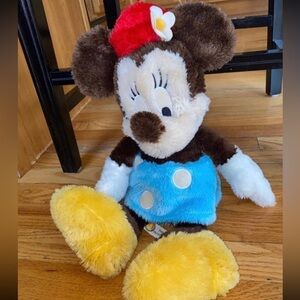 Minnie Mouse Plush. Vintage Blue Dress. Disney Parks Merchandise. Adult Owned